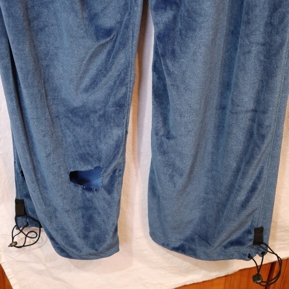 Vintage Jordan Blue Velour Drawstring Pants  Joggers XXL Flawed - Picture 6 of 13